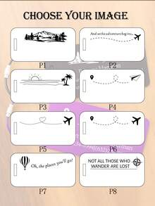 Personalized Metal Luggage Tag, Customized Engraved Aluminum Tag, Luggage ID, Suitcase Tag, Backpack Tag, Metal Keychain, Travel Gift, Ideal Gift For Family - Multicolor - View 5