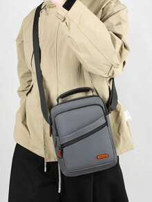 New Casual Business Briefcase, Men's Nylon Handbag, Multi-Pocket Shoulder Messenger Bag - Multicolor - View 8