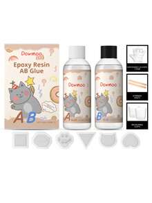 DIY Transparent Epoxy Resin AB Kit, Handmade Jewelry Odorless Quick-Drying Glue, Curing Crystal Resin Glue - Multicolor - View 1