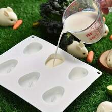 1pc Silicone Rabbit Shaped Soap Mold - 20.4cm Rabbit Mold With 6 Rabbit Face Patterns, Handmade Soap DIY, Resin, Wax, Clay Crafts (Suitable For Easter Handcraft) - Easy Demold - Multicolor - View 6