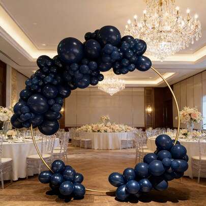 73pcs Navy Blue Natural Latex Balloons, Including 18 Inch, 10 Inch And 5 Inch Latex Balloons. Suitable For Wedding Day, Engagement Day, New Year's Day, Christmas Day, Grand Opening Ceremony, Anniversary Celebration