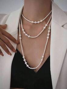 1 Set Fashionable Elegant Pearl ChainBracelet Luxury PersonalizedAccessories For Women - Multicolor - View 4
