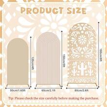 Wedding, Arch Backdrop, 3 Pcs Mexican Arch Backdrop Cover Set 4FT 5FT 6FT Backdrop Stand Cover Stretchy Arch Stand Covers Mexican Theme Talavera Wedding Shower Birthday Party Decoration (Brown) - Brown - View 2