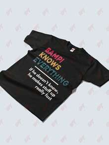 Bampi Knows Everything Grandfather Tshirt - Black - View 3