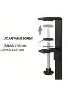 A Metal Mesh Cable Management Tray Under The Table With No Drilling Required, Featuring Clamp-Mounted Cable Management. The Cable Tray Includes A Desk Cable Organizer And A Cable Organizer Under The Table. The Cable Management System Is Adjustable. Suitable For Home Office Standing Desks. - Multicolor - View 6