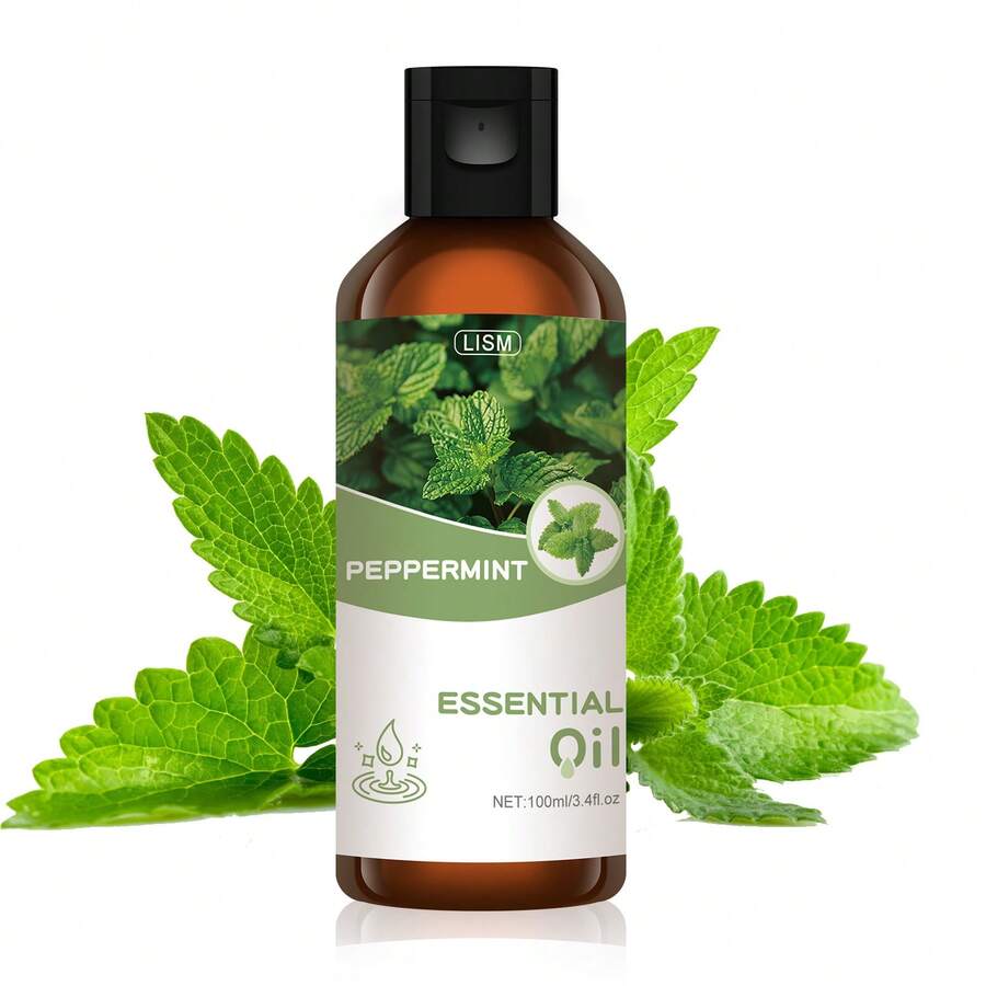 LISM 100ml/3.4oz, 30ml/1.0oz Peppermint Essential Oil, 100% Pure & Natural, Suitable For Diffuser, Humidifier, Natural Style | Nourishing Oil, Holiday Gift - Peppermint Essential Oil - View 1