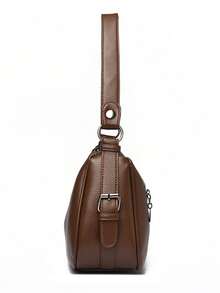 Túi đeo vai bằng da mềm mại, túi xách nữ công sở, thiết kế đơn giản, thời trang thành thị, mẫu mới năm 2026 dành cho các bà mẹ trung niên. - màu nâu - Xem 6