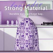 Lavender Scented Drawstring Trash Bags, Thickened Leak-Proof Disposable Garbage Bags, Suitable For Kitchen, Bathroom, Bedroom, Living Room And Other Scenarios - Multiple Styles - View 7
