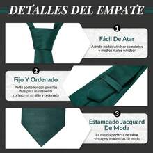Men's Satin Ties, Slim Tie And Bow Tie Set For Gentlemen, High Quality Suit Accessory, 8CM Ties With Cufflinks And Box, Gift For Husband, Father, Friend, 42548347 - 紫羅蘭色 - 查看 5