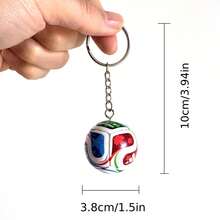 Gift For Her/Him: 2-Piece "Keychain Set" Including 2026 World Cup Keychains, World Cup Footballs, World Cup Trophy Keychains, Fan Merchandise, Exclusive Fan Cheering Decorations, World Cup Pendants, And Small Gifts For Fan Events. - Gold - View 4