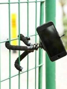 Octopus Shaped Portable Desk Phone Photography Tripod Stand, Multi-Functional Metal & Sponge Mobile Phone Holder - Color - View 7