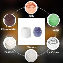 Khuôn làm đá hình hoa hồng 3 chiếc, khay làm đá bằng silicon, đá viên lớn dễ lấy ra, dùng cho cocktail, đồ uống, rượu whisky, rượu bourbon và nước ép tự làm. - Xem 5