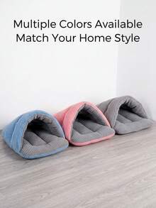 Ổ ngủ mềm mại và ấm cúng cho thỏ/chuột lang, túi ngủ có thể giặt được và giữ ấm, phù hợp cho các thú cưng nhỏ như chồn, mèo con sơ sinh. - A-màu xanh - Xem 8