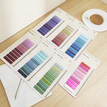 6pcs/7pcs Gradient Color Sticky Notes - Transparent PET Index Tabs With Ruler, Essential For Back To School - Multicolor - View 8