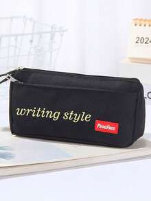 Customized Text LOGO Minimalist Pencil Case, Large Capacity Stationery Bag, Stationery Box, Student Pencil Pouch For Men & Women, Back To School Gift, Exclusive Pencil Bag, Student Large Capacity Pencil Bag, Dirt-Resistant Minimalist Stationery Box, High-Quality Pencil Box, Stationery Pencil Bag - Multicolor - View 6