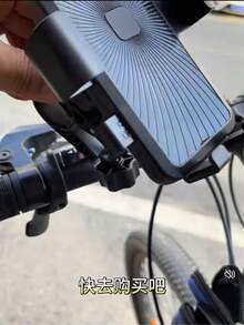 Adjustable Basic Stand Handlebar Phone Mount Electric Bike/Motorcycle/Bicycle Phone Holder, Delivery, Car Anti-Shake Navigation Mount Spring Gift - Black - View 3