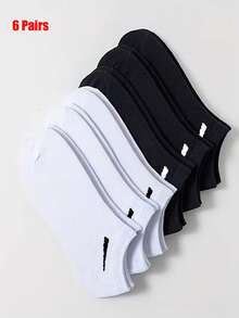 6 đôi tất thoáng khí - Chất liệu pha trộn giữa polyester và spandex thoải mái, thiết kế màu trơn, dệt kim nhẹ, phù hợp cho trang phục thường ngày | Phong cách tối giản | Chất liệu mềm mại, phong cách sống năng động, tất thể thao và giải trí đa năng, thiết kế tất dễ thương, tất đôi mặc nhà, tất nam công sở. - Nhiều màu - Xem 8