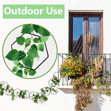 Metal Plant Trellis Set For Climbing Plants, 18 Geometric Plant Stands & 8 Hooks, Indoor Outdoor Vine Support For Monstera Pothos Ivy, Garden Wall Grid Plant Decor Accessories - B-黑色 - 查看 8