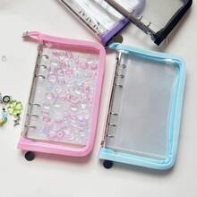 1 Pc A6 Transparent Sticker Book, Loose-Leaf Binder, Sticker Album, Sticker Pages, Stamp Collection Book, Pocket Book, 3D Stickers, Sticker Book, Photo Storage Sleeves, Book Cover, Collectible Card Box, Photo Album, Budget Planner, Diary, Notebook, Office Supplies - A6 - View 8