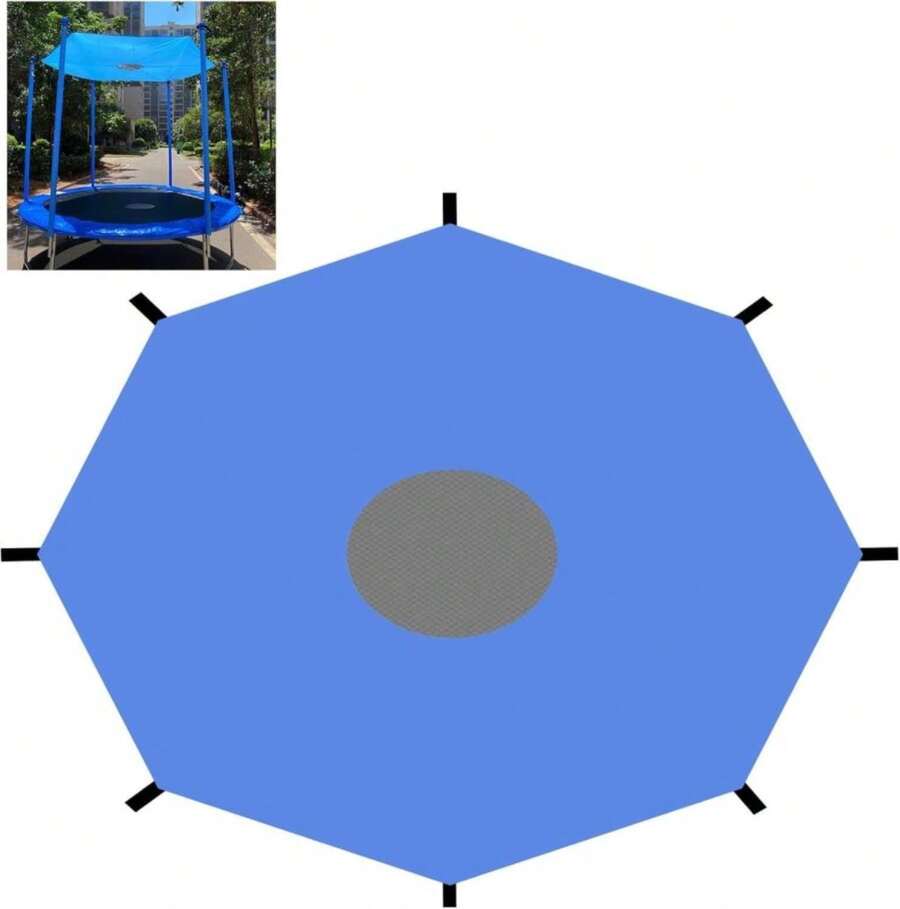 XATAMIO Trampoline Shade Cover For 14ft Round Outdoor Trampoline, Anti-UV Trampoline Cover(14FT, 8 Poles) - White - View 1