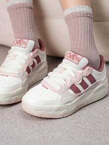 Giày thể thao buộc dây adidas LITE SHUFFLE thoải mái dành cho nữ, màu trắng/hồng. - trắng hồng - Xem 2