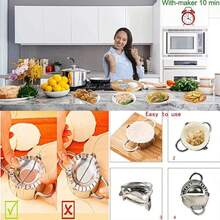 Stainless Steel Dumpling Maker, Dumpling Skin Mold, Ravioli Maker, Pastry Press, Wrapper, Pastry, Kitchen Accessories PYUD - Small - View 3