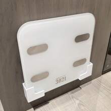 2个装壁挂式体重秤支架，免钻孔浴室/健身房电子秤收纳架，节省空间整理架，黑白两色 - 白色 - 查看 6