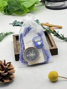 5-In-1 Holiday Gift Set: Electronic Ring Counter, Compass, Faux Pearl, Wedding Greeting Card, Gift Bag Packaging, Ideal For Holiday Gifts - 5-in-1 Set - View 15