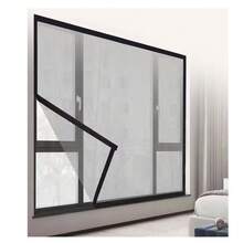 1pc Mosquito Nets For Window,Anti-Mosquito Window Screens,Mesh Anti Insect Air Tulle Invisible Black Fiberglass Mosquitoes And Flies,Simple Detachable Window Screen, No-Drill, Hook And Loop-Attached Screen Mesh - Gray Mesh With Black Border - View 7
