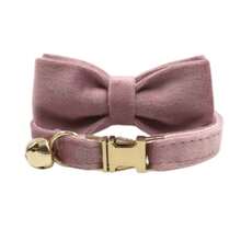 Velvet Zinc Alloy Cat Collar With Bell, Soft Cute Handmade Mini Cat Collar - Mixed color - View 30