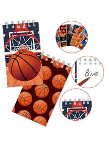 12pcs Football Spiral Notebooks, Student Notebooks, Memo Pads, Spiral Notebooks, Sketchbooks, Memo Books, School Supplies, Student Prizes, Party Notebooks, Back To School Stationery, Christmas Notebooks - Multicolor - View 11