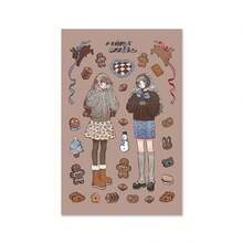 6 Peças Conjunto de Adesivos Fofos de Menina Cartoon Domi, Adesivos de Planejador Cartoon Guka DIY, Adesivos de Planejador Guka, Adesivos de Decoração DIY Guka, Adesivos Criativos, Adesivos de Decoração DIY, Adesivos de Decoração Autoadesivos de Formato Assimétrico DIY para Scrapbook, Diário, Capa de Telefone, Decoração de Laptop - Padrão de Menina Cartoon Fofa, Adesivos de Scrapbook, Decoração de Diário, Acentos Artísticos, Material Durável, Suprimentos de Scrapbook, Entusiastas de Scrapbook - Adesivos fofos de menina de desenho animado - Visão 6