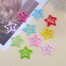 10/20/30/50pcs Multi-Color Star Hair Clips, Non-Slip Metal BB Clips, Women Star Hair Accessories - Color Mixing - View 6