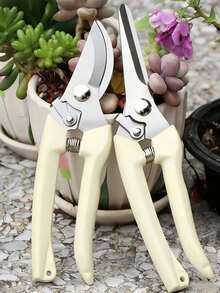 1/2件套不锈钢重型修枝剪，带软垫手柄，适用于修剪花卉、灌木、树篱、树枝等，是家庭庭院草坪园艺的理想工具。 - 多色 - 查看 2