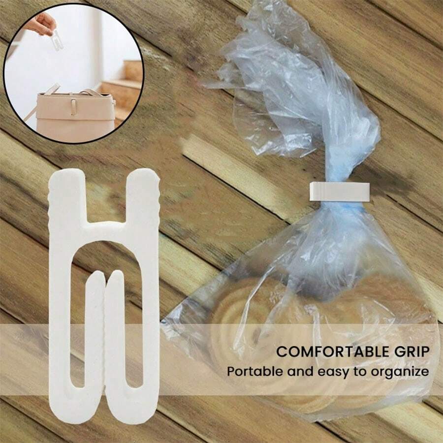 5pcs Reusable Food Bag Sealing Clips, Airtight Plastic Bag Clips, Removable & Durable, Moisture-Proof, Practical Kitchen Tool