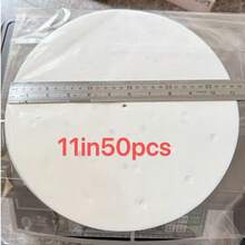 50/100片装不粘圆形蒸笼垫纸，一次性烘焙纸，防油纸，适用于糕点、包子、烘焙、空气炸锅、蒸笼、厨房烹饪，不粘空气炸锅垫，易于清洁，健康烘焙配件 - 白色 - 查看 20