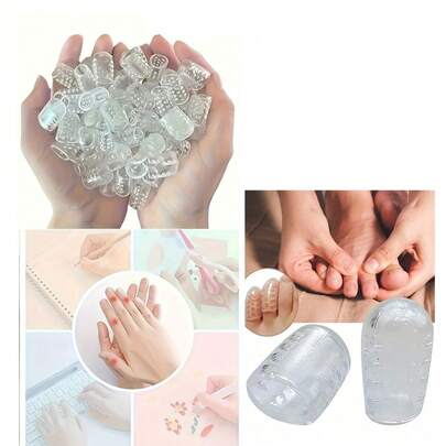 50 Stück Silikon Finger- und Zehenschutz, Gel-Zehenschutz, Silikon verschleißfester Zehenschutz, atmungsaktiver Kleinzehenschutz, geeignet für Männer und Frauen; Zehenkappen geeignet für lange Zehennägel, Hühneraugen, Schwielen usw.; Gel-Zehenschutz und atmungsaktive Wadenbandage geeignet für Männer und Frauen; Behandlung von langen Zehennägeln, Nagelpflegeprodukte, Fuß- und Handpflegeprodukte; Sport- und Outdoor-Aktivitäten;