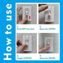 2/4pcs Switch Guard Covers, Transparent And White, Suitable For Toggle Switch/Rocker Switch, Blocking Switch Action, Safety Switch Lock, Switch Protective Cover, For Wall Light Switch Protection From Pets And Adults. Protects Toggle Light Switch Plate, Keeps Light On Or Off, Safeguards Your Lights Or Circuits - Multicolor - View 7