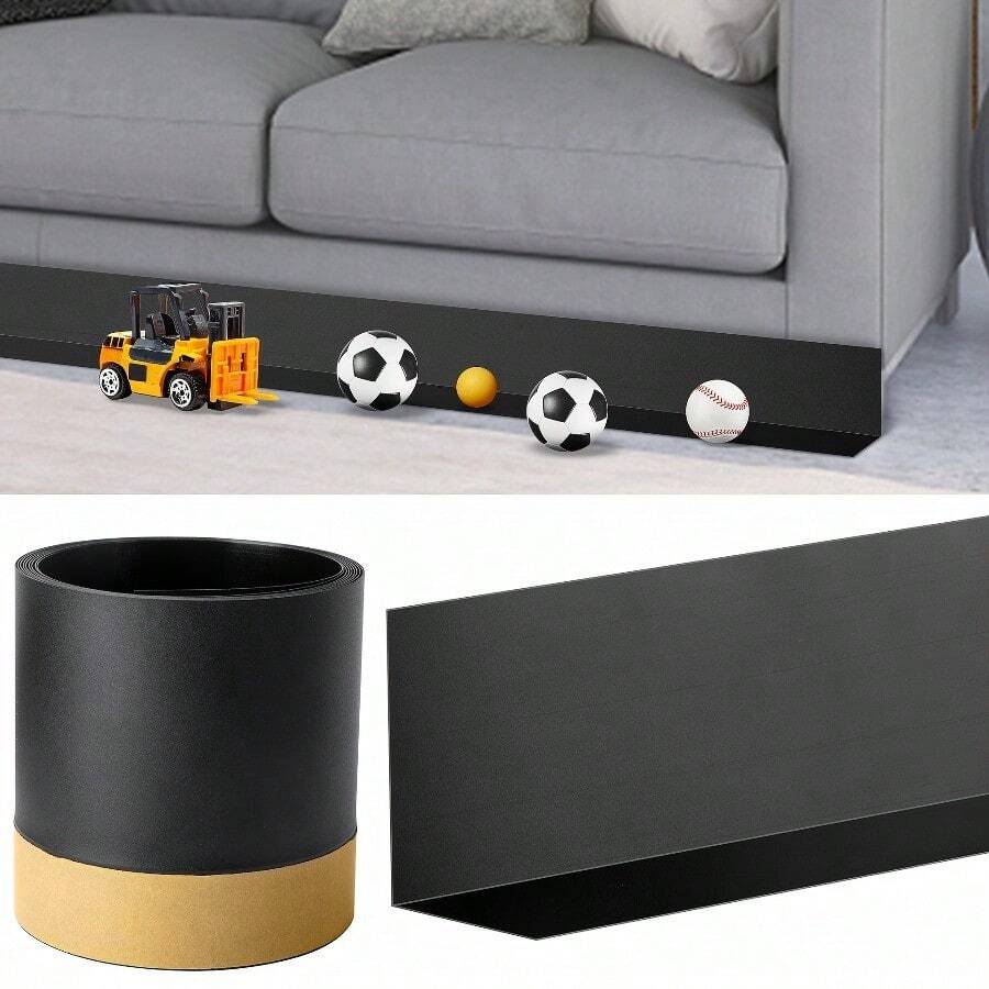 1 Roll Of Adjustable PVC Sofa Barrier - 3 Meters, Cuttable Toy Blocker Under Sofa, Easy-To-Install Sofa Barrier To Keep Pets - Multicolor - View 1