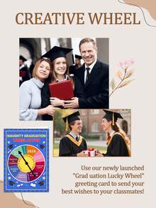 Custom Graduation Spin Wheel, Personalized Text Party Game, Customizable Graduation Entertainment, Graduation Gift For Family & Friends, Graduation Party & Gathering Supply - Style 1 - View 4