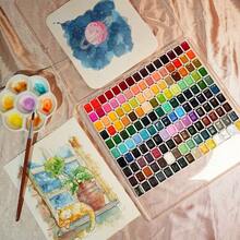 98 Colors Portable Solid Watercolor Paint Set, Suitable For Beginners And Students - Sets - View 2