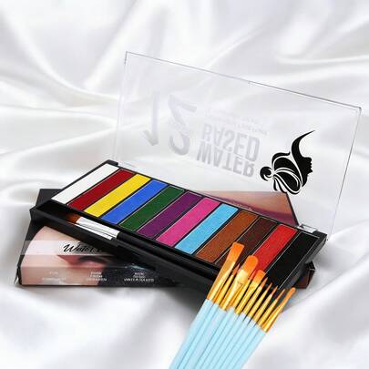 JIHUIPAI 12 Colors Water-Soluble Highlighter Pigments, Vibrant Colors, High Saturation, Beautiful Painting Finish, Easy To Clean Without Staining, Paste, To Use