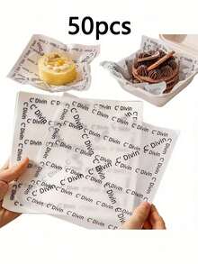 100pcs Minimalist Cartoon Pattern Baking Paper, Valentine's Day Cookie Gift Wrapping Paper, Handmade Paper, Baking Paper, Grease-Proof Food Packaging Paper, Wax Paper Baking Tools, Kitchen Accessories, Cooking Supplies. The Pattern Arrangement May Vary Slightly In Each Batch. Back To School Season - View 11