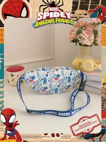 1 Pc Marvel Officially Licensed Spider-Man Pattern Fanny Pack,Multifunctional Sling Bag, Boys' Casual Crossbody Bag, Lightweight Adjustable Strap Chest Bag,Cartoon Coin Purse,Bum Bag, Ideal For Men,Boy, Young Fans,Students, Perfect For Daily School Runs, Outdoor Play, Theme Park Visits, Holiday Trips, Sports , Hiking Bag - VHF52233-s - View 8