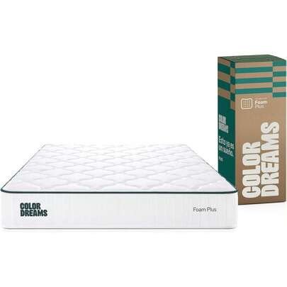COLORDREAMS, Colchón MatrimonialPlus Foam 23 cm |   Memory Foam con Gel |   Firmeza Media |   Hipoalergénico y antiácaros |   Transpirable |   135x190 cm |   Colchones en Caja |   5 años de garantía