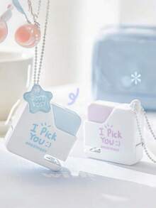 1pc Compact Stapler Pendant, Portable Stapler With 40pcs Staples Included - Solid Color - View 5