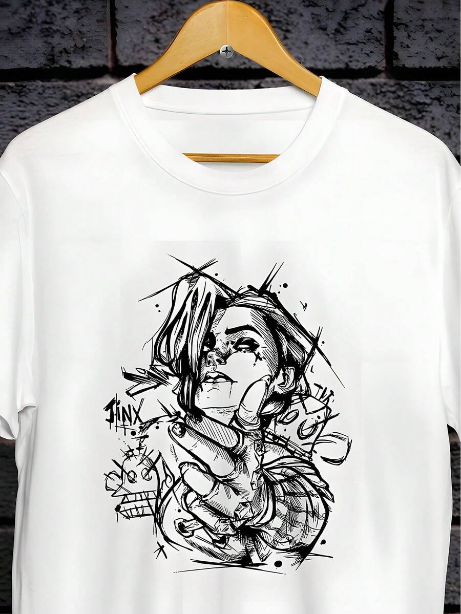 Arcane Jinx Tattoo 2 T-Shirt - White - View 1