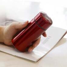 1个迷你口袋保温水瓶，不锈钢材质，便携旅行水杯 - 彩色 - 查看 11