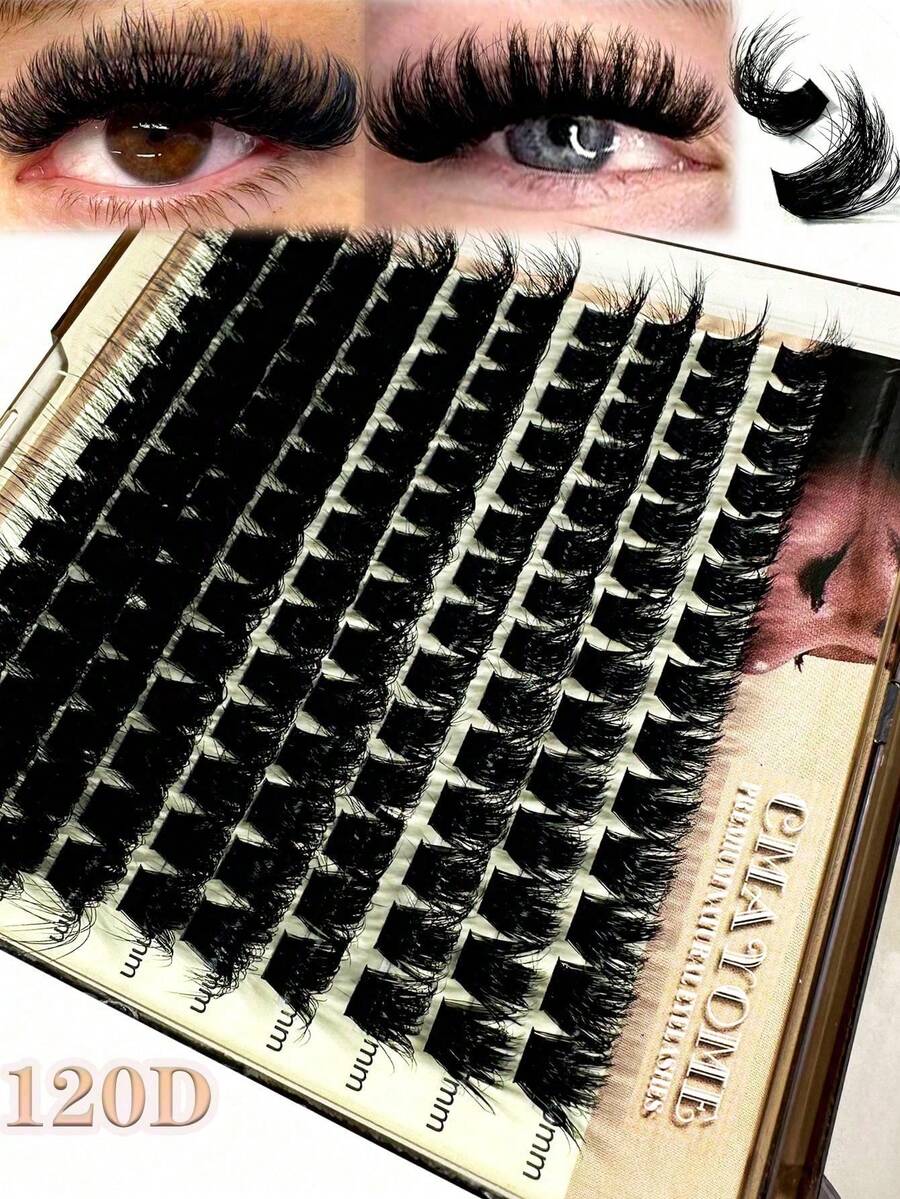 120D/100D/80D/60D/50D/40D/30D Soft & Fluffy Eyelash Cluster Set, Thick Eyelash Extension, Individual Lashes, Faux Mink Lash Cluster, D+ Curled, 10MM/12MM/14MM/16MM/18MM Eyelash Extension, Thick Eyelash Extension, Eyelash Cluster, DIY Makeup (200/180/140pcs/Box) Eyelash Cluster, Eyelash Cluster, Individual Lashes, Eyelashes, False Eyelashes