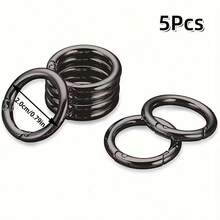 5/10/20pcs Metal Spring Snap Hooks, One-Click Open/Close Anti-Lost Key Chain, Outdoor Camping Backpack Hanging Accessories, Wear-Resistant Rust-Proof Metallic Quick Clips - Multicolor - View 27